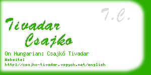 tivadar csajko business card